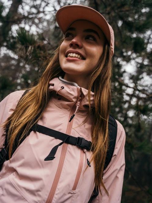 Fundango Piora Waterproof Jacket damski plaszcz przeciwdeszczowy różowy 11