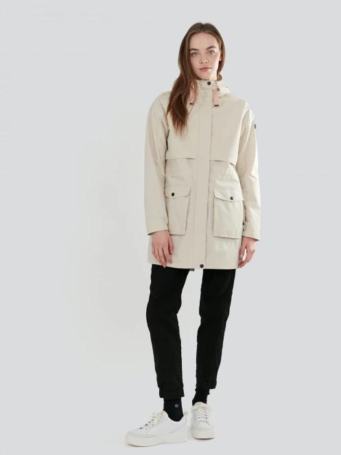 Fundango Zhuri Waterproof Jacket damski plaszcz przeciwdeszczowy piasek 4