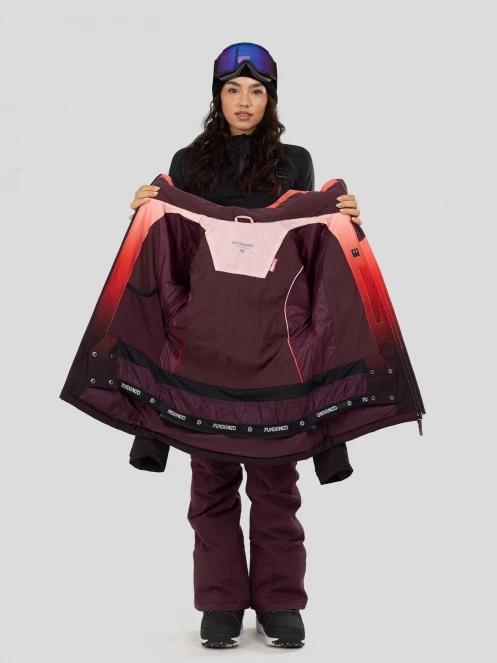 Fundango Pumila Padded Jacket damski pikowana kurtka narciarska różowy 5