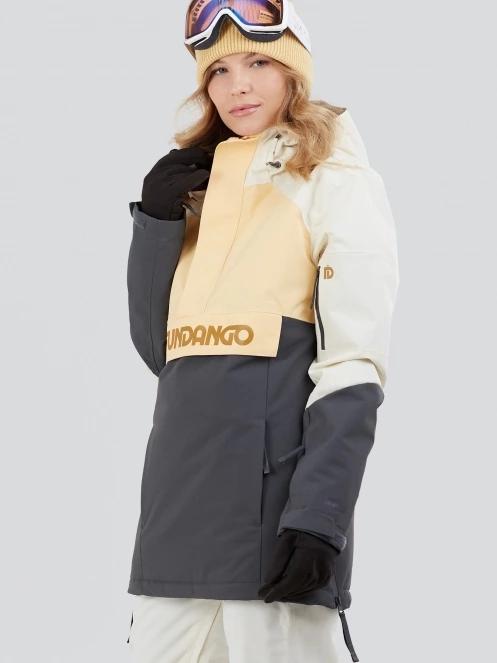Fundango Birch ECO Logo Anorak damski kurtka narciarska żółty 2