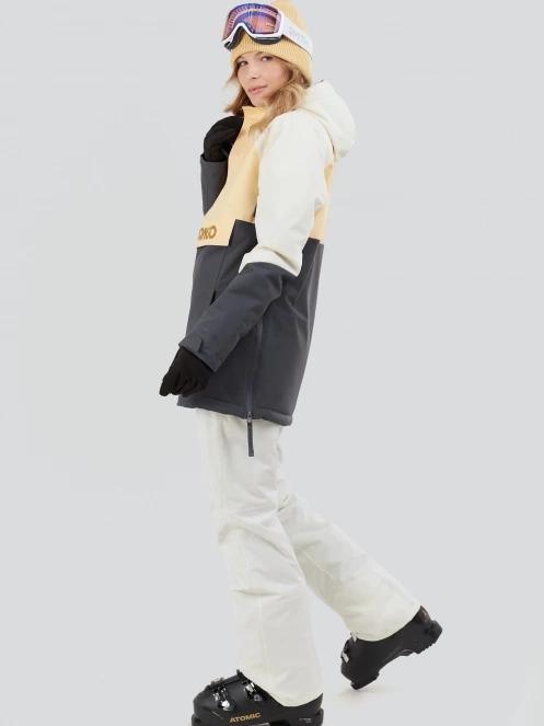 Fundango Birch ECO Logo Anorak damski kurtka narciarska żółty 4