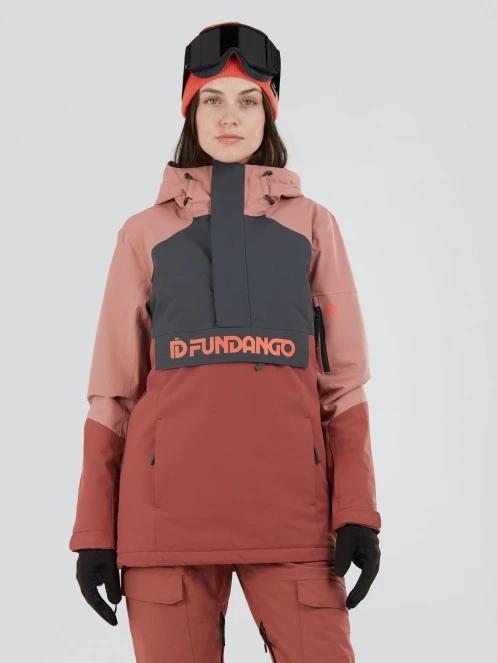 Fundango Birch ECO Logo Anorak damski kurtka narciarska różowy 2