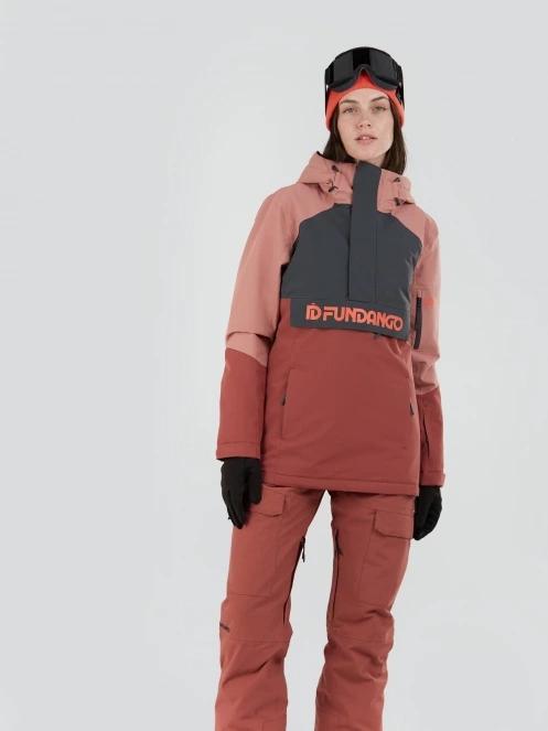 Fundango Birch ECO Logo Anorak damski kurtka narciarska różowy 5