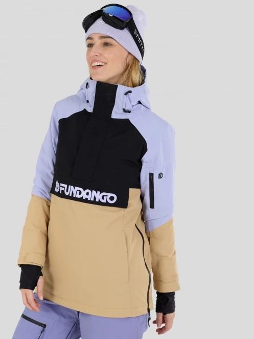 Fundango Birch ECO Logo Anorak damski kurtka piasek 2