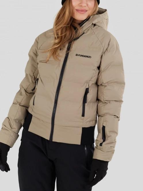 Fundango Zina Padded Jacket damski pikowana kurtka narciarska piasek 7