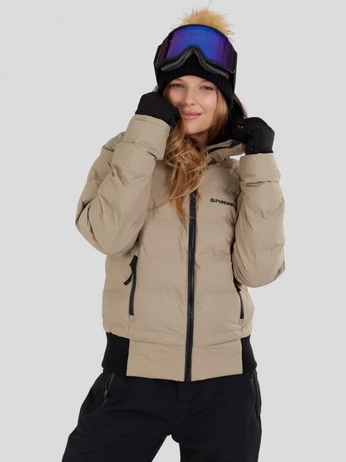 Fundango Zina Padded Jacket damski pikowana kurtka narciarska piasek 8