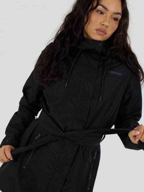 Fundango Regina III Waterproof Trench Jacket damski plaszcz przeciwdeszczowy czarny 7