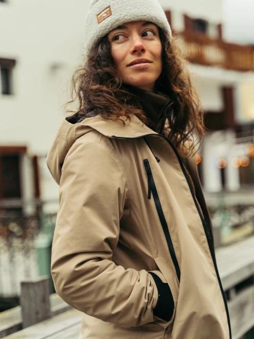Fundango Nankin ECO 3L Jacket damski kurtka przeciwdeszczowa piasek 11