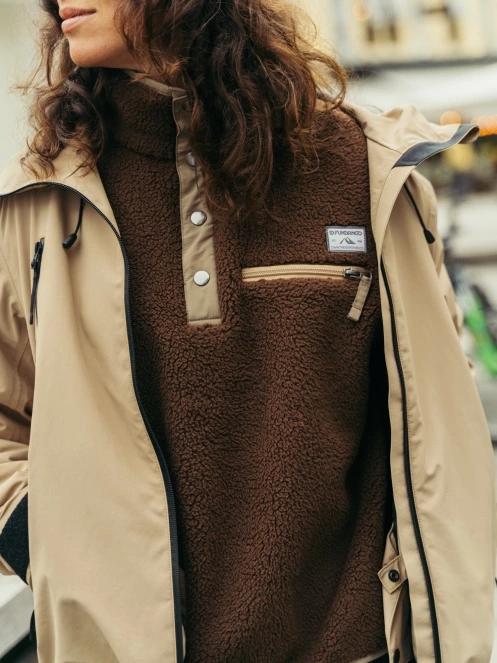 Fundango Nankin ECO 3L Jacket damski kurtka przeciwdeszczowa piasek 13