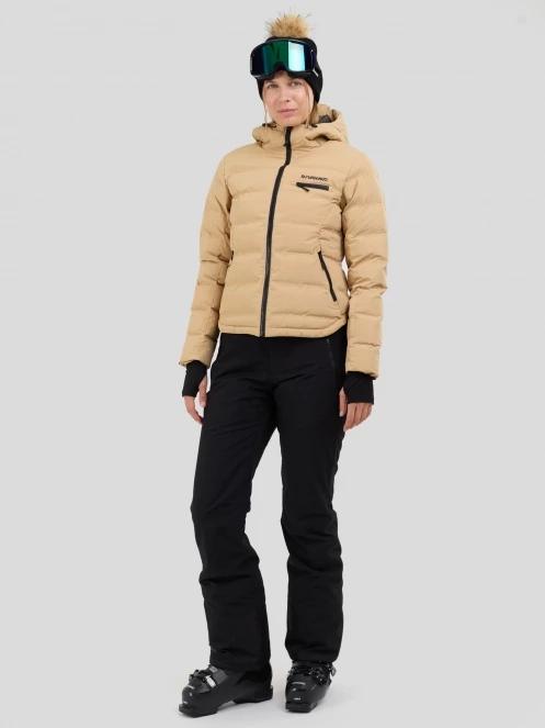 Fundango Rodney Padded Jacket damski pikowana kurtka narciarska piasek 3