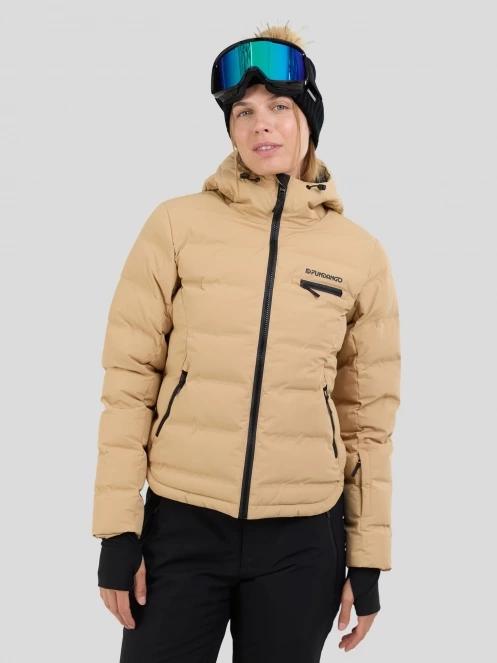 Fundango Rodney Padded Jacket damski pikowana kurtka narciarska piasek 5