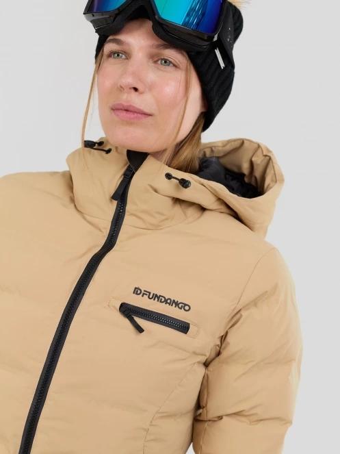 Fundango Rodney Padded Jacket damski pikowana kurtka narciarska piasek 6