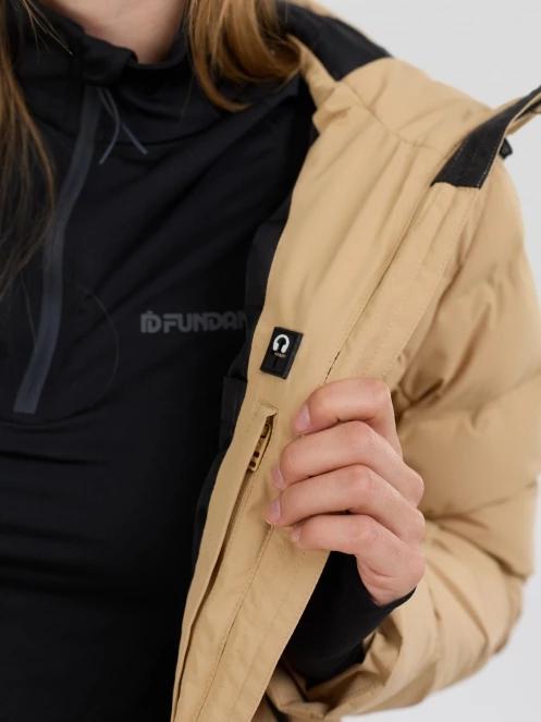Fundango Rodney Padded Jacket damski pikowana kurtka narciarska piasek 8