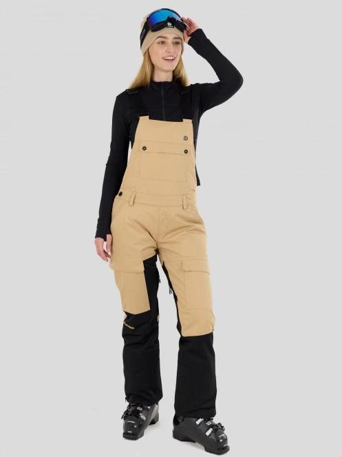 Fundango Sakura ECO Bib Pants damski spodnie narciarskie piasek 5
