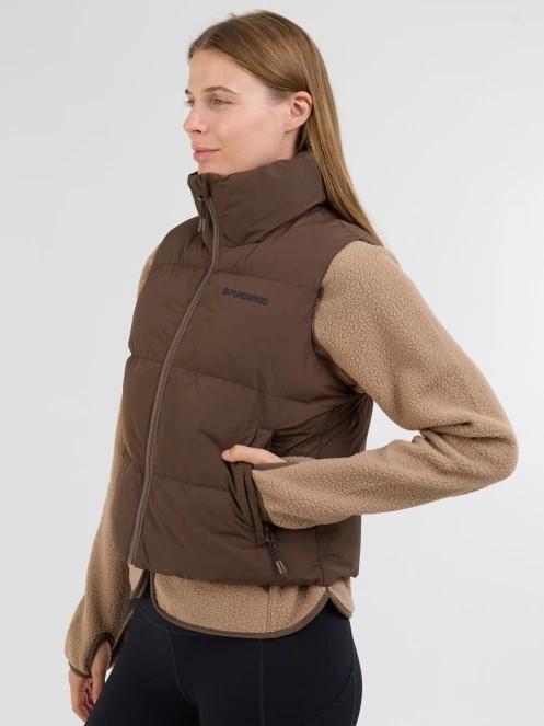 Fundango Keira Padded Vest damski kamizelka brąz 2
