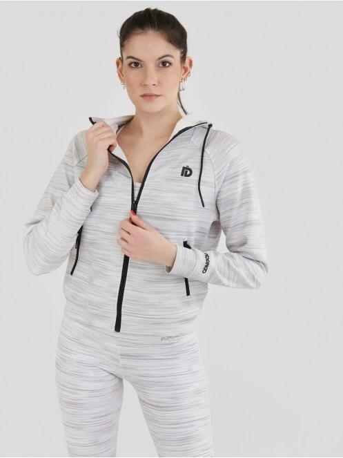 Fundango Draug Sweatshirt damski sweter z kapturem biały 2