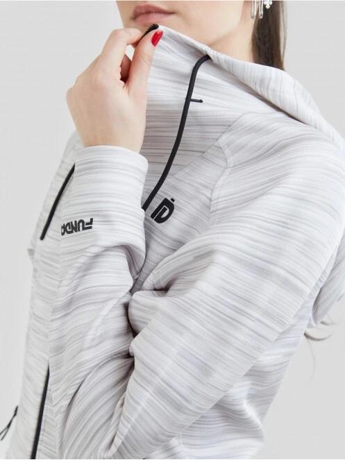 Fundango Draug Sweatshirt damski sweter z kapturem biały 5