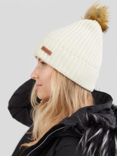 Fundango Merna Beanie damski czapka z pomponem biały 4
