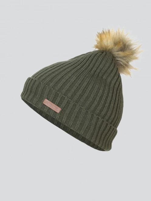 Fundango Merna Beanie damski czapka z pomponem oliwka 2