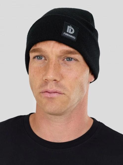 Fundango Nahu Beanie czapka robiona na drutach czarny 4