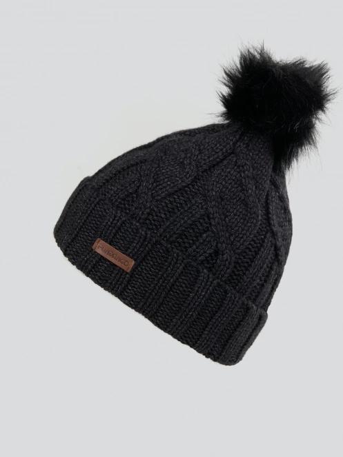 Fundango Renna Beanie damski czapka z pomponem czarny 2