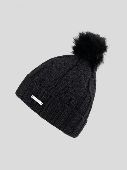 Fundango Renna II Beanie damski czapka robiona na drutach czarny 2