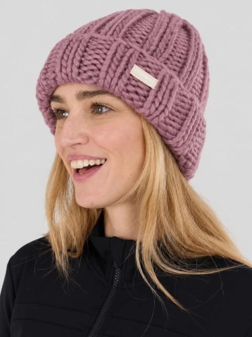 Fundango Astrid Beanie czapka robiona na drutach różowy 2