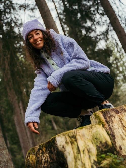 Fundango Zeo Fleece Beanie czapka robiona na drutach fiolet 4