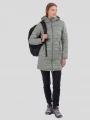 Fundango Nordwave Long Jacket damski pikowana kurtka przejściowa zielony 1