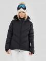 Fundango Elyra Fur Padded Jacket damski pikowana kurtka narciarska czarny 1