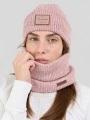 Fundango Grace Beanie damski czapka robiona na drutach różowy 1